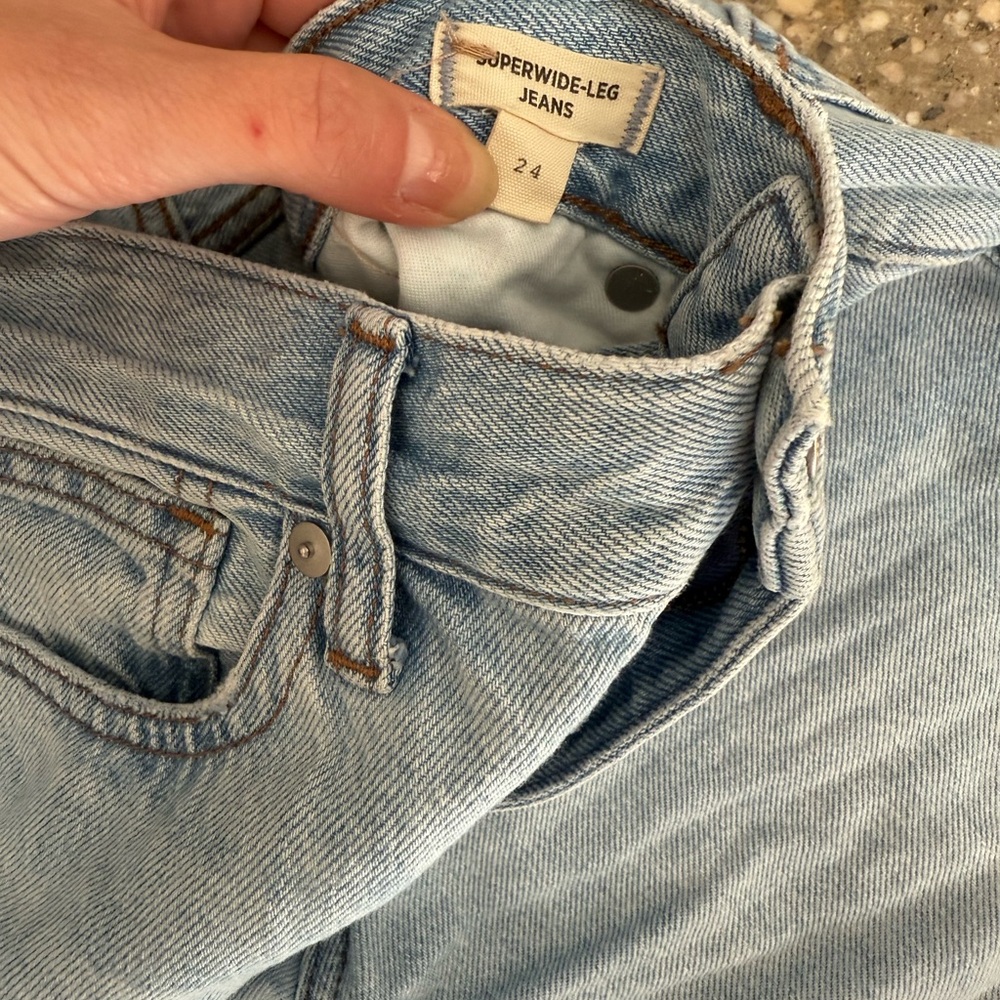 Madewell Light Blue Women's Wide Leg Jeans - Picture 2 of 2